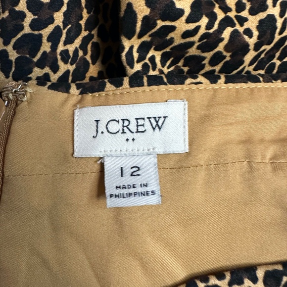 J CREW No 2 Pencil Skirt Leopard 12 | Brown Black Animal Mob Wife Old Money Y2K - Picture 9 of 13